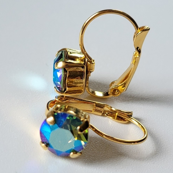 Austrian Crystal Earrings in Gold - Picture 9 of 14